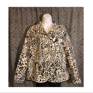 Chico’s Leopard Jacket Blazer Coat Top
